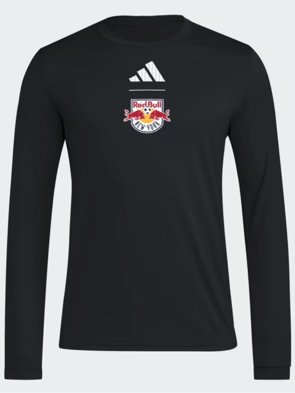 Adidas New York Red Bulls Black Futbol Soccer 2XL T-shirt Jersey Top Long Sleeve